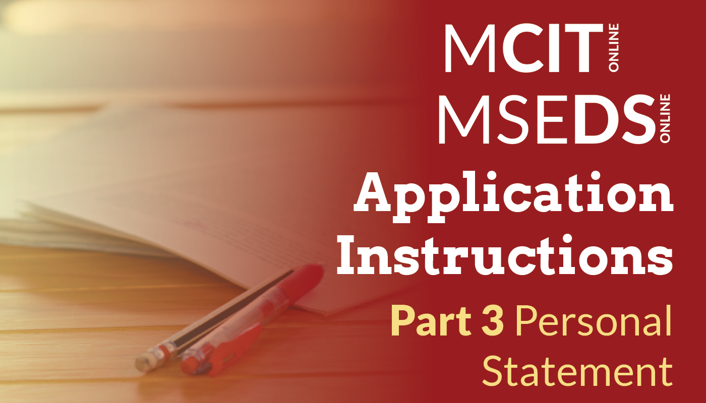 Application Instructions Writing A Strong Personal Statement Penn 