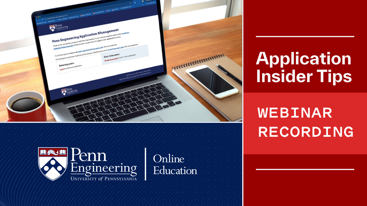 Admissions Webinar:  Application Insider Tips